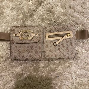 GUESS Signature Tan Belt Bag